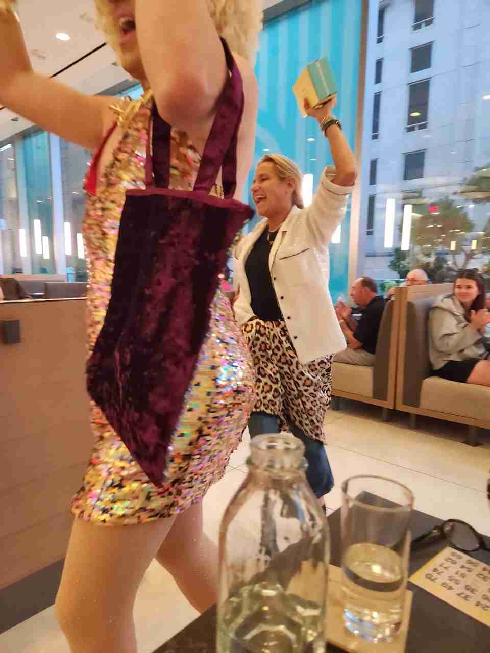 Cheers! at Nordstrom NYC Drag Bingo. Photo by Sora Vernikoff
