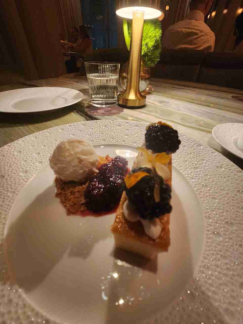 Bergamot Olive Oil Cake at the Lex Yard Restaurant in the Waldorf Astoria Hotel in Manhattan. Photo by Sora Vernikoff