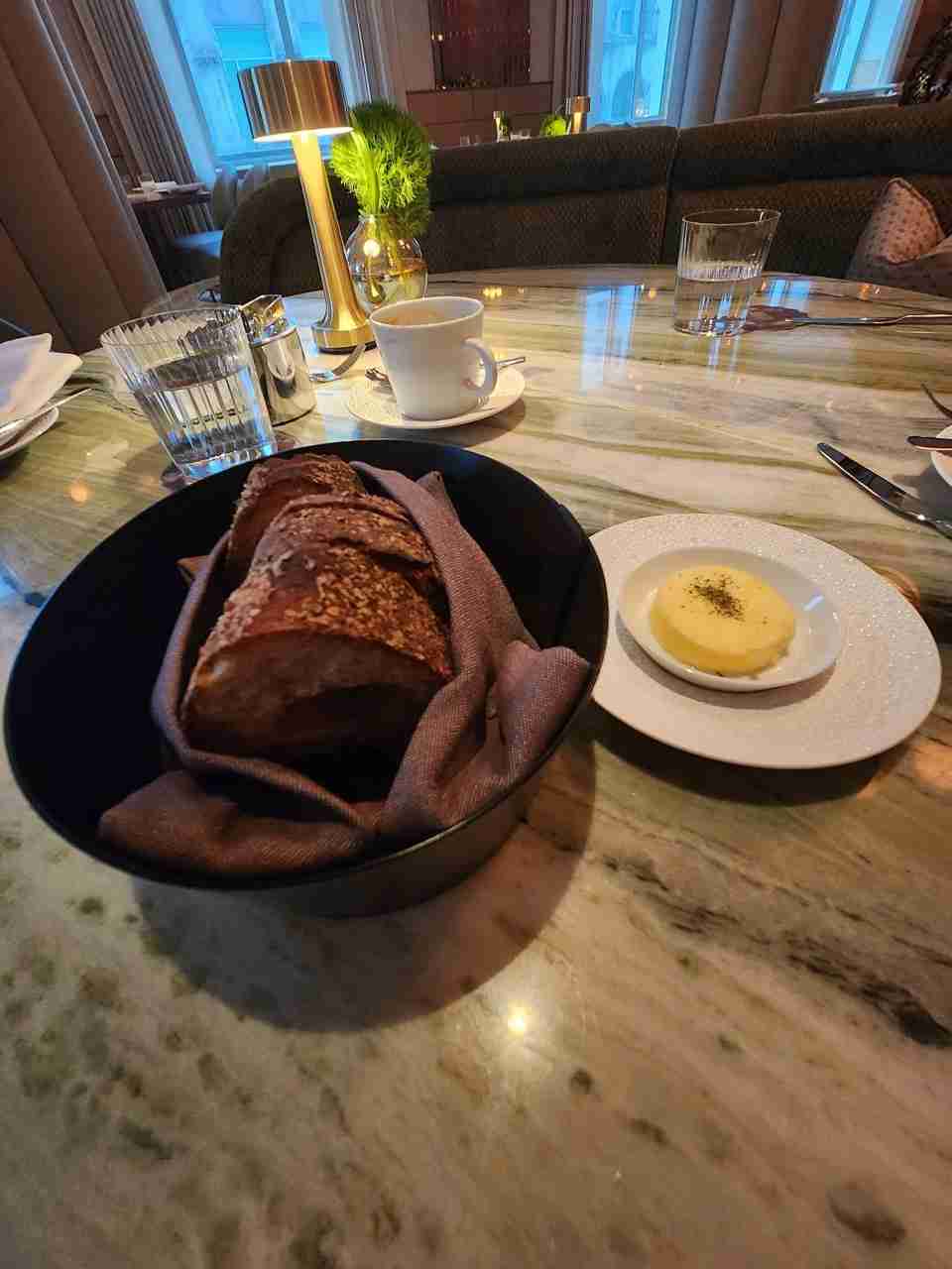Fresh Bread and Butter at the Lex Yard Restaurant in the Waldorf Astoria Hotel and Restaurant in Manhattan. Photo by Sora Vernikoff