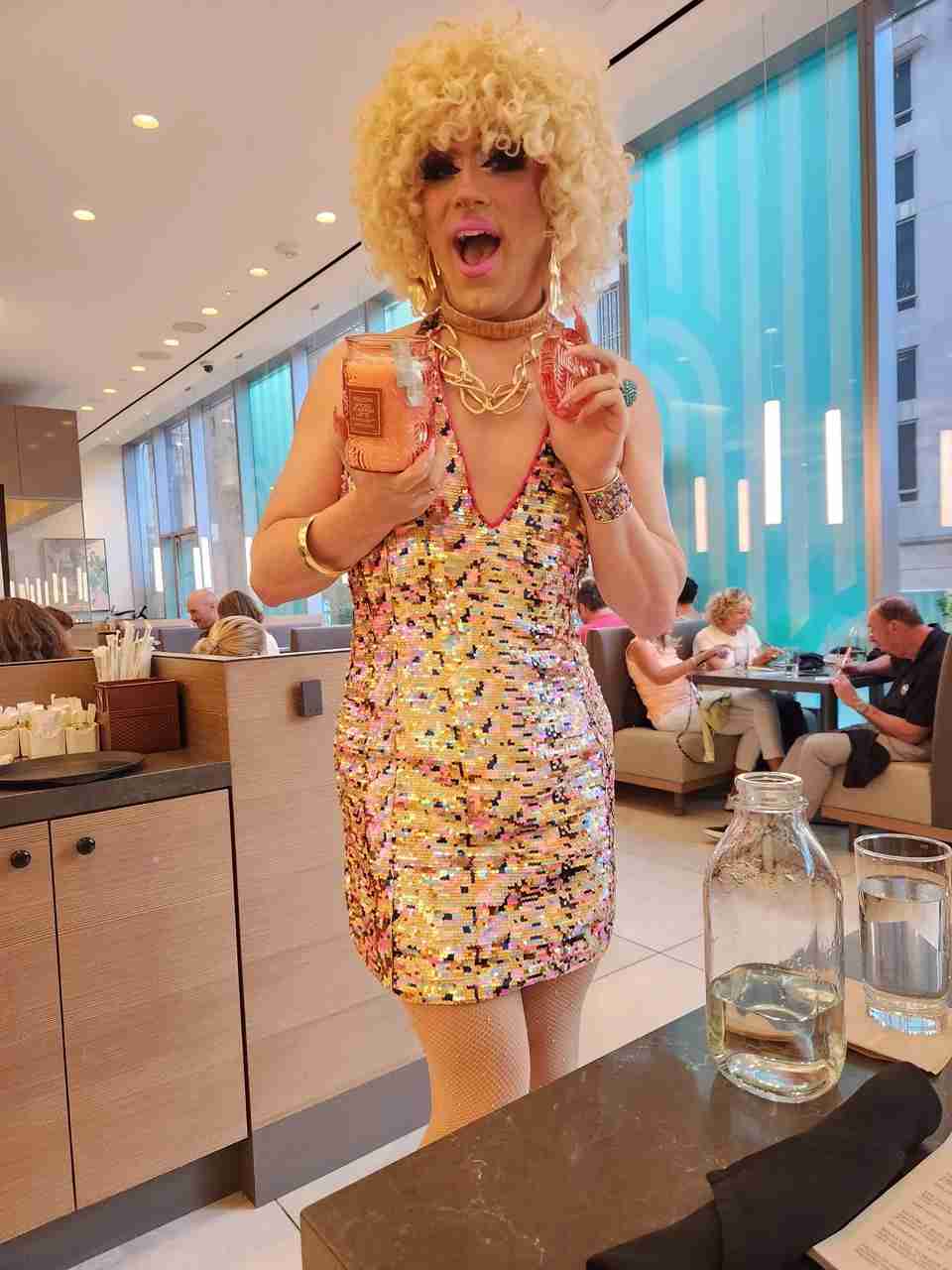 Babette at Nordstrom Drag Bingo. Photo by Sora Vernikoff
