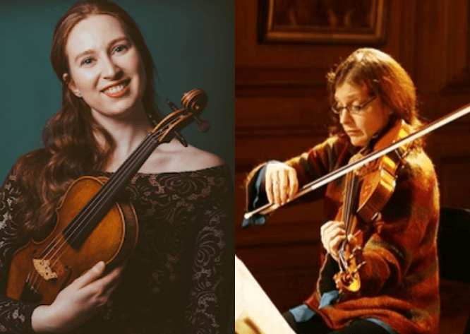 L-R: Augusta McKay Lodge, Violin. Photo credits to Lauren Desberg and Kevin Condon. Jessica Troy, Viola. Courtesy aconyc.org