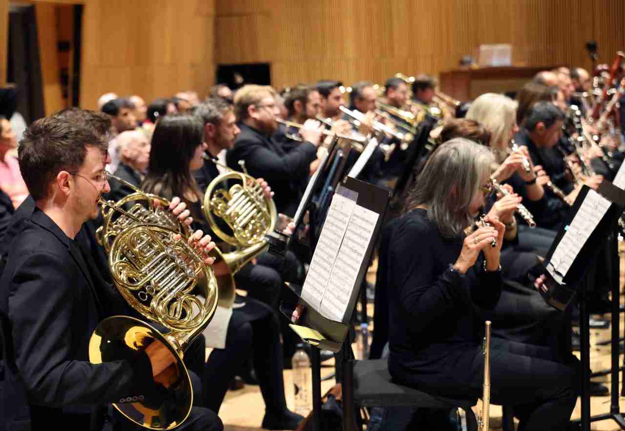 French Horns and Woodwinds of the Park Avenue Chamber Symphony as they present Scintillating St. Saëns at the DiMenna Center for Classical Music in NYC. Photo by Adam Bundy Photography