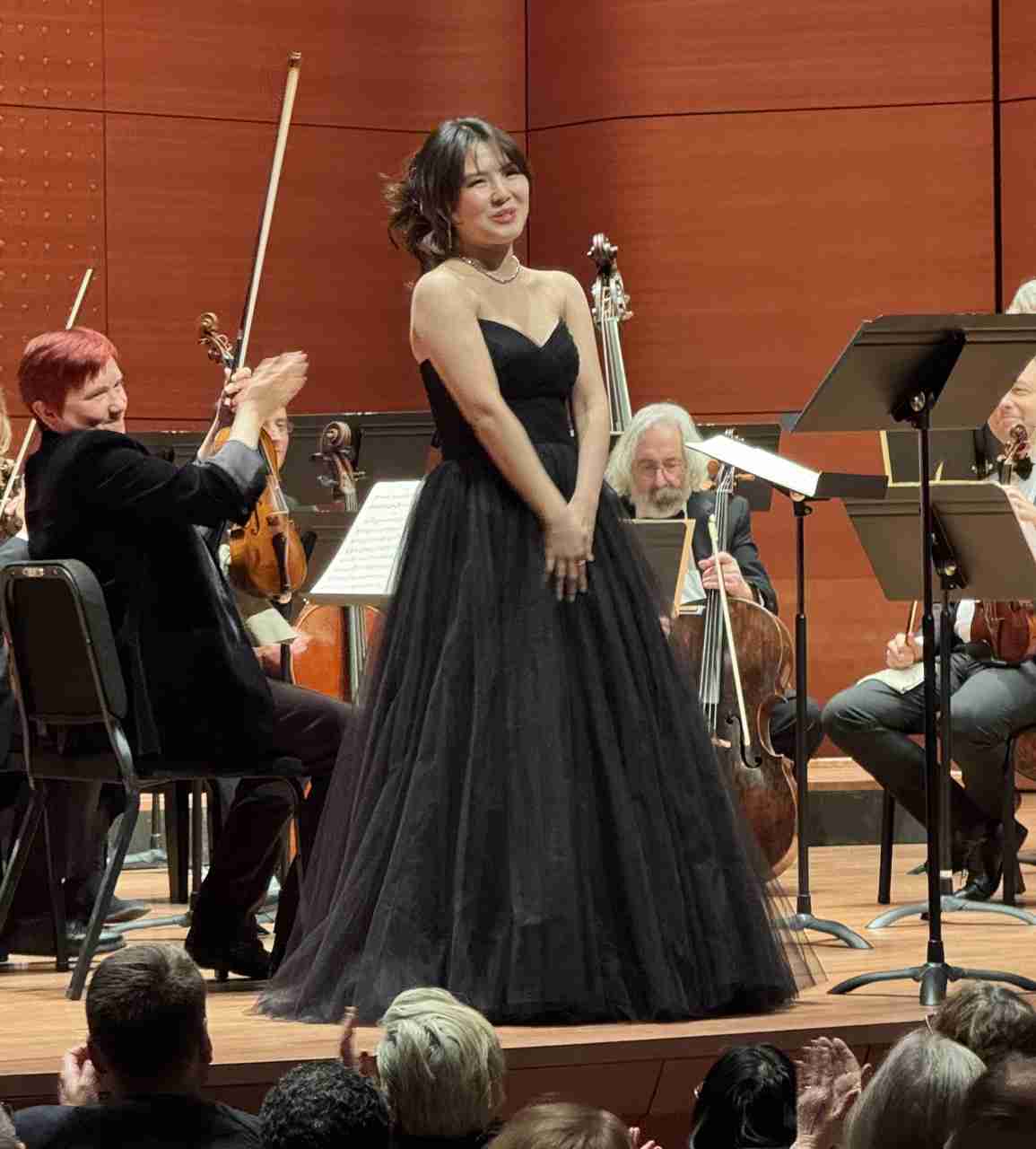 Soprano Song Hee Lee performing Mozart's Exsultate, jubilate with the American Classical Orchestra in the program Morning Stars, at Lincoln Center's Alice Tully Hall. Photo by Edward Kliszus