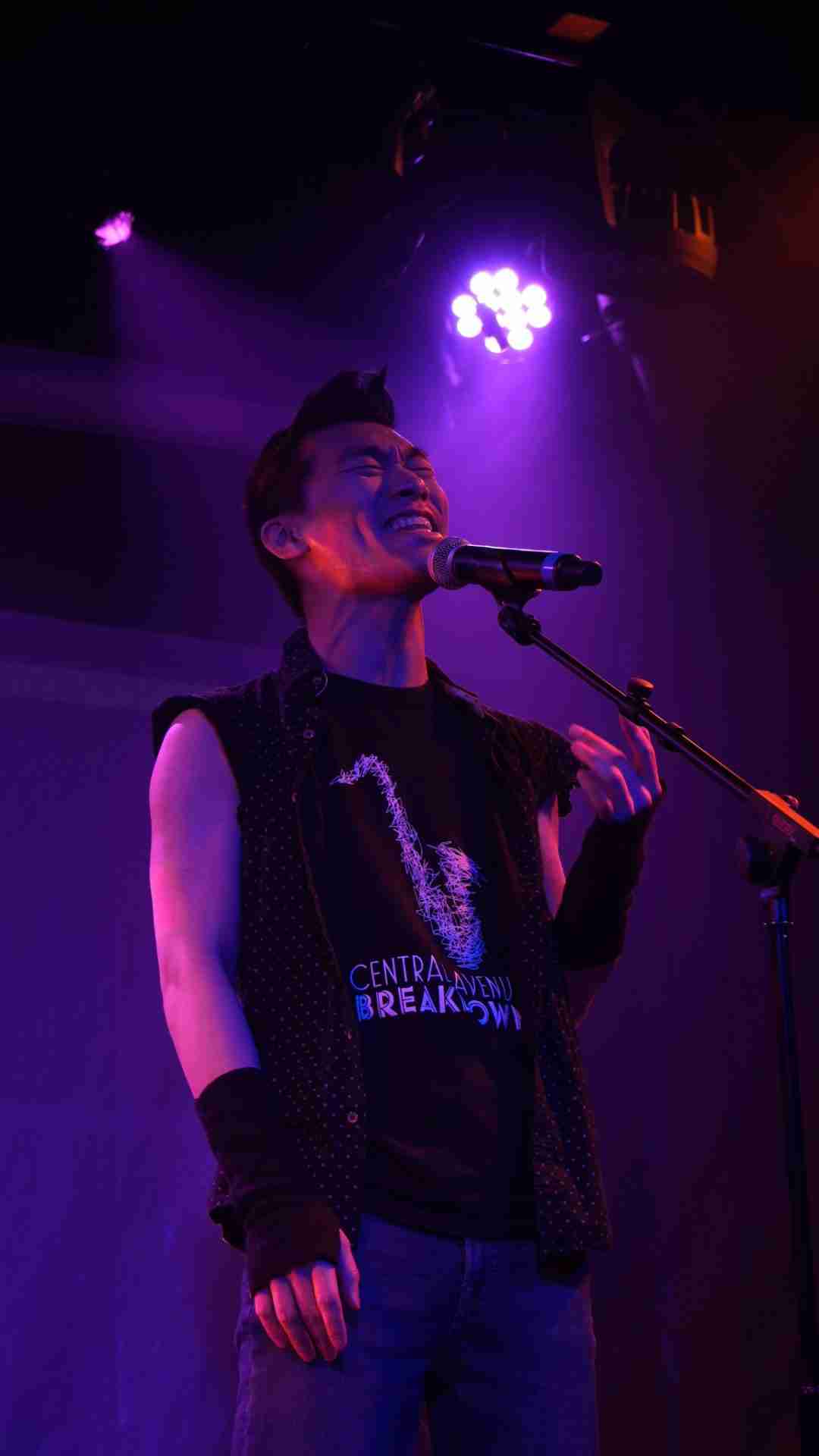 Matthew Liu in a scene from the World Premiere of the Musical "Falling Out" presented by Frigid New York at Under St. Marks in Manhattan's East Village. Photo by Seana E. Rogovin