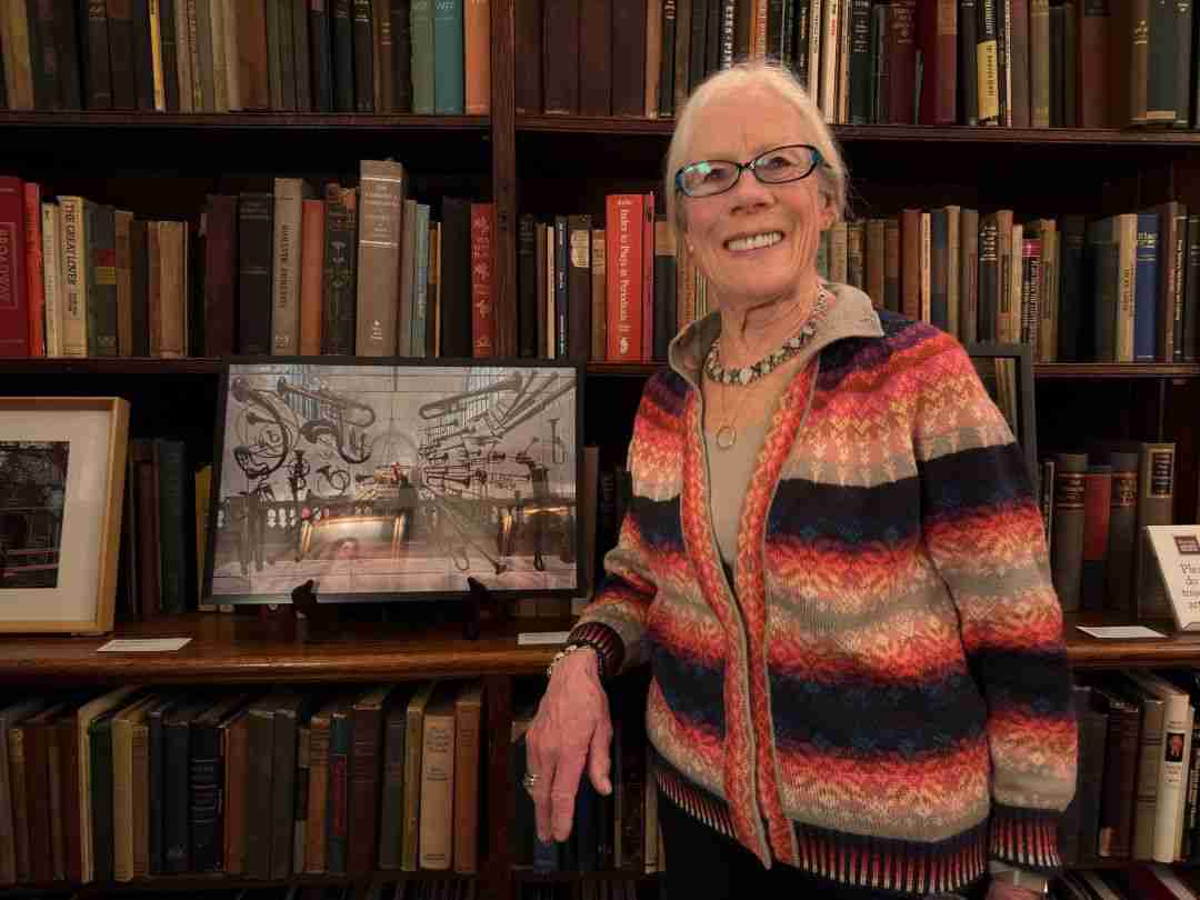 Peggy Kinstler, Artist. Exhibiting in the Players' 5th Annual Artists Exhibition. Photo by Victoria Dammer