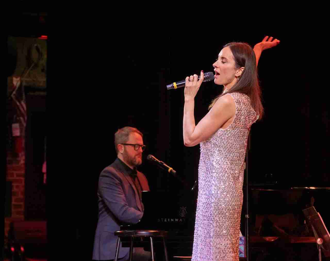 Laura Benanti and Todd Almond, music director and pianist in An Evening with Laura Benanti at the 92nd Street Y, New York City. Photo credit Richard Termine