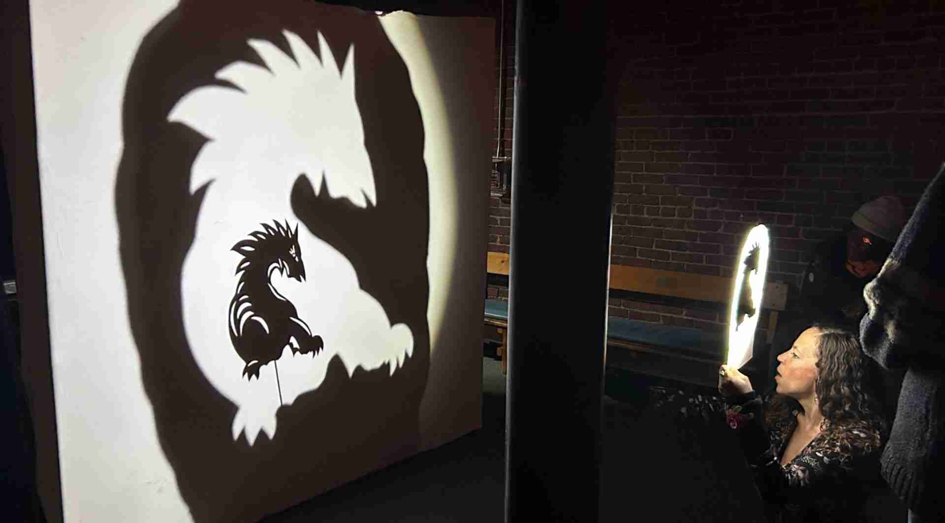 Charlotte Lily Gaspard Back Stage in Dreamcats! at the Gene Frankel Theatre in NYC. Photo by Richard Termine