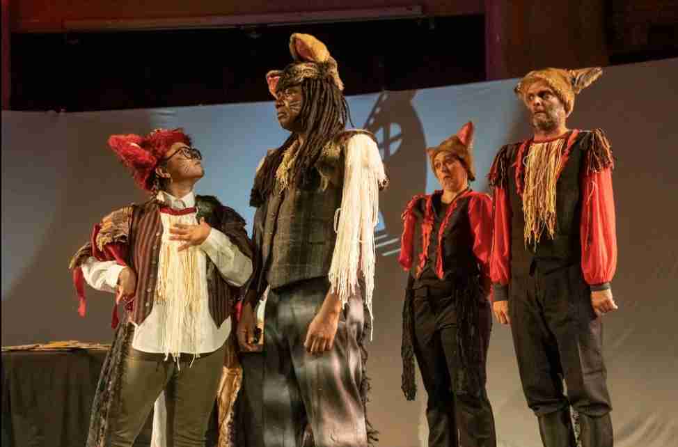 A scene from Dreamcats! at the Gene Frankel Theatre in NYC. Photo by Richard Termine