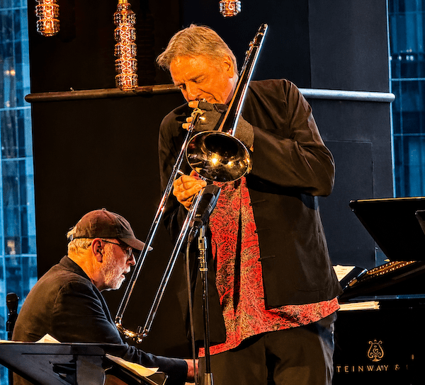 Bill O'Connell, Piano, and Conrad Herwig and the Latin Side All Stars at Dizzy's Jazz Club, NYC. Photo by Edward Kliszus