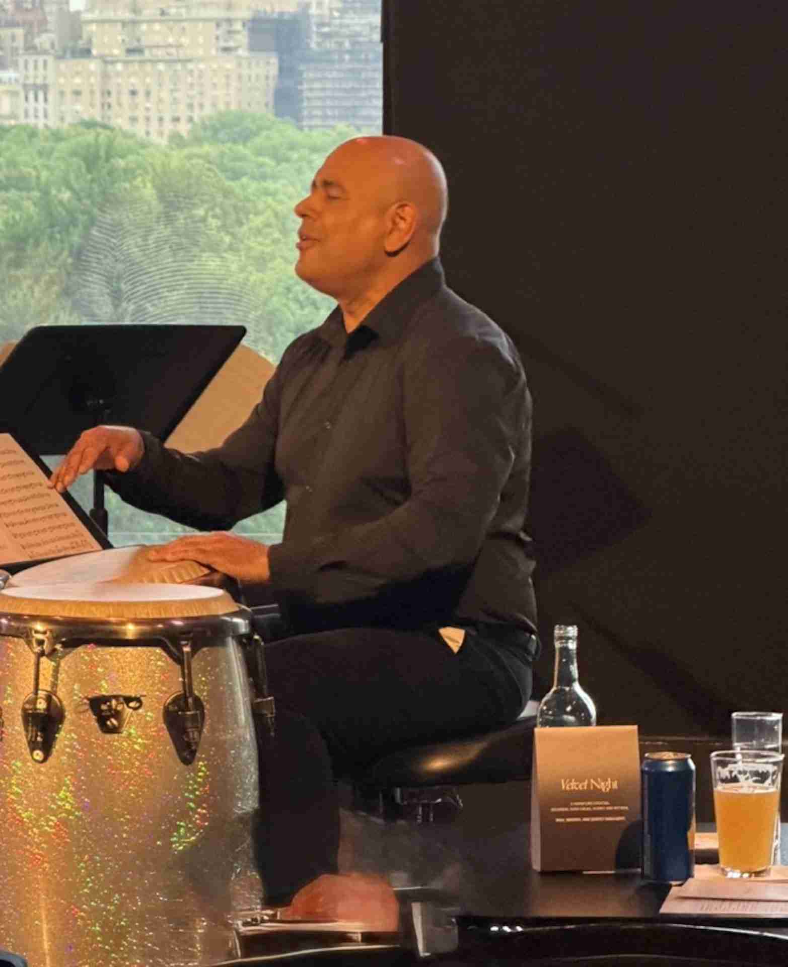 Mauricio Herrara, Percussion with Conrad Herwig and the Latin Side All Stars at Dizzy's Club, NYC. Photo by Edward Kliszus