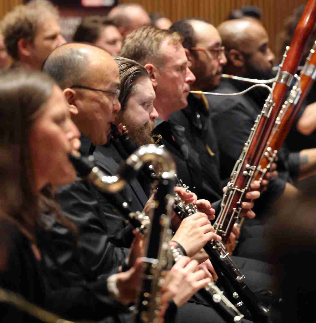 A view of the Bass Clarinet, Clarinets and Bassoons with David Bernard and The Park Avenue Chamber Symphony presenting Spellbinding Strauss at the DiMenna Center for Classical Music, NYC.Photo by Adam Bundy