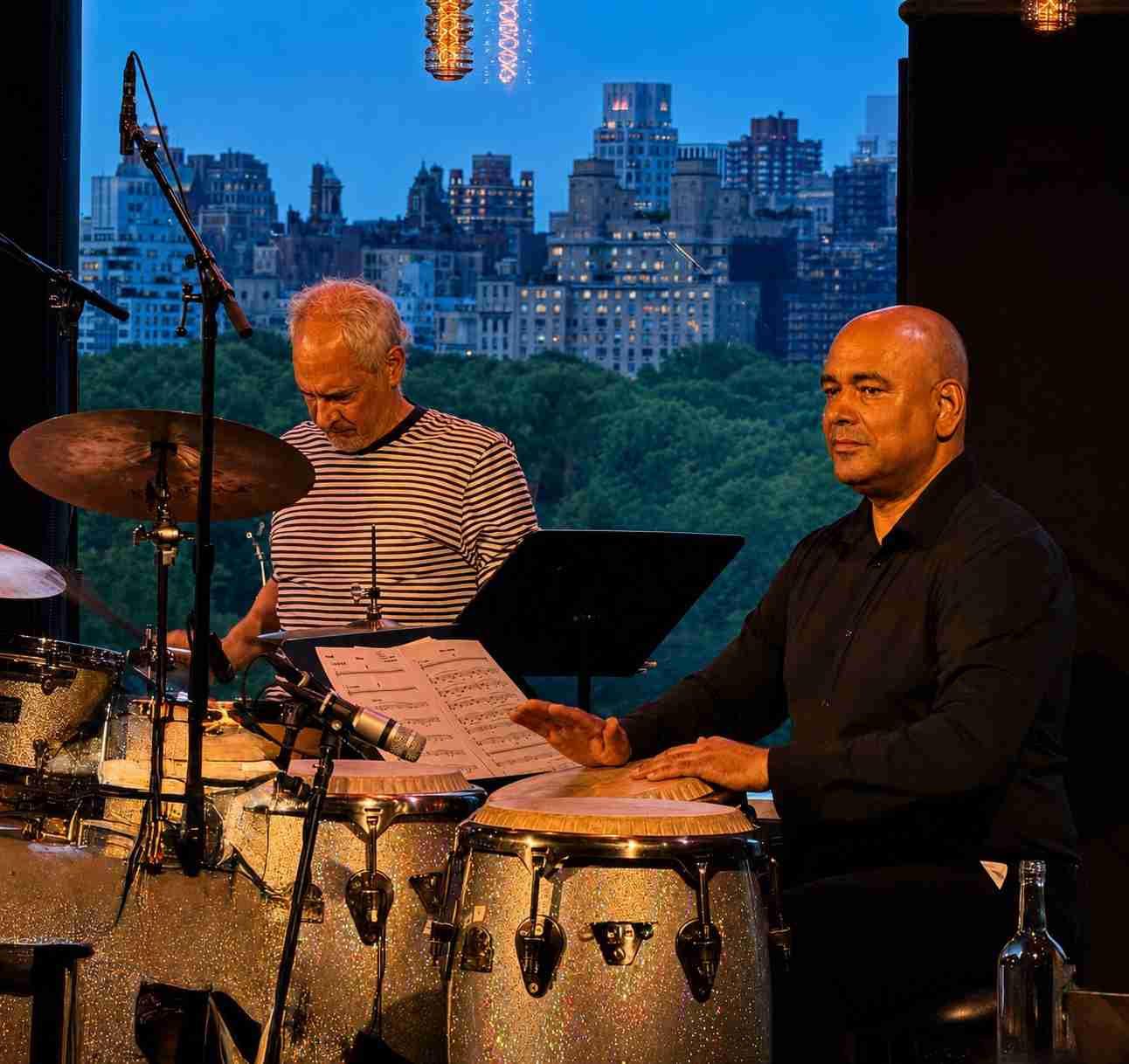 Robby Ameen, Drums, and Mauricio Herrera, Percussion, with the Latin Side All Stars at Dizzy's Jazz Club, NYC. Photo by Edward Kliszus Photo by Edward Kliszus