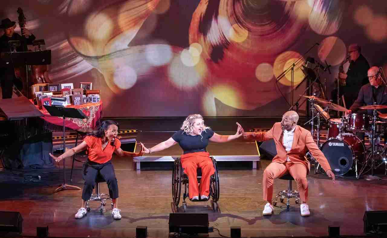 Nikki Renée Daniels, Ali Stoker, and Brandon Victor Dixon in "Every Kind of Light: The Love and Lyrics of Alan & Marilyn Bergman" at the 92ND Street Y, NYC. Photo by Richard Termine