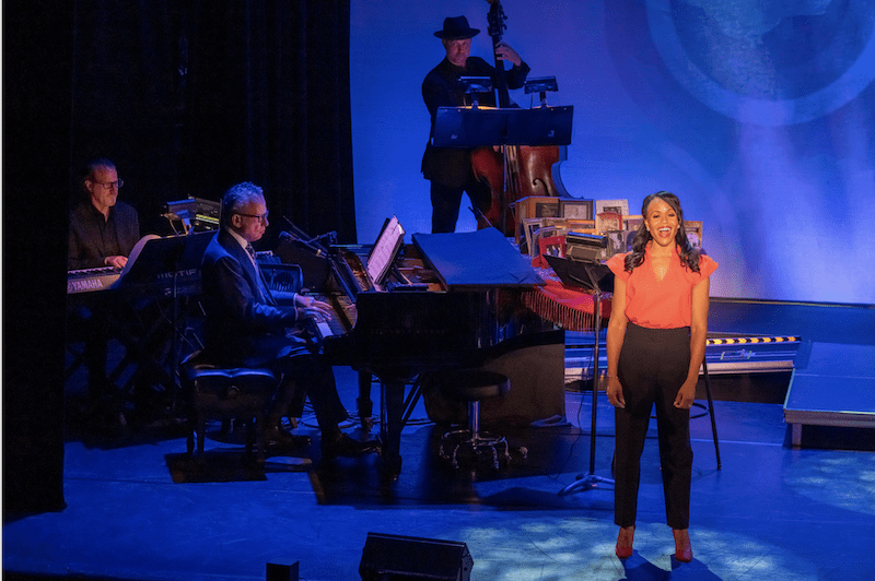 Billy Stritch and Nikki Renée Daniels. On Keyboards, Andy Ezrin, and on Bass, Michael O'Brien, in "Every Kind of Light: The Love and Lyrics of Alan & Marilyn Bergman" at the 92ND Street Y, NYC. Photo by Richard Termine