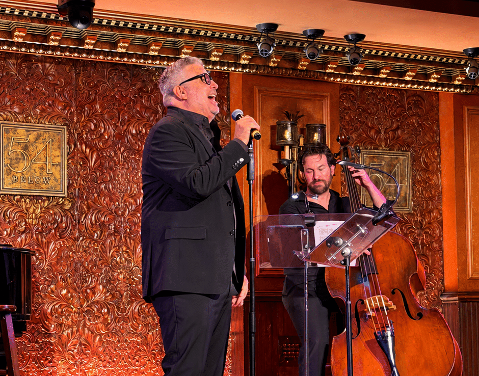 Sam Fazio with John Sutton on Bass at 54 Below. Photo by Edward Kliszus