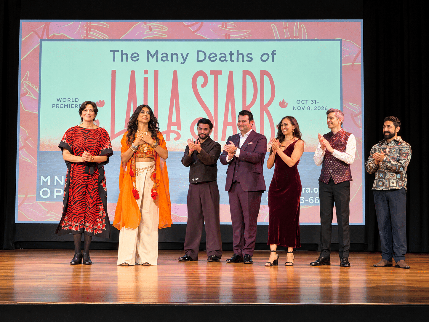 Final bows in Works & Process Presents Minnesota Opera The Many Deaths of Laila Starr. Photo by Edward Kliszus