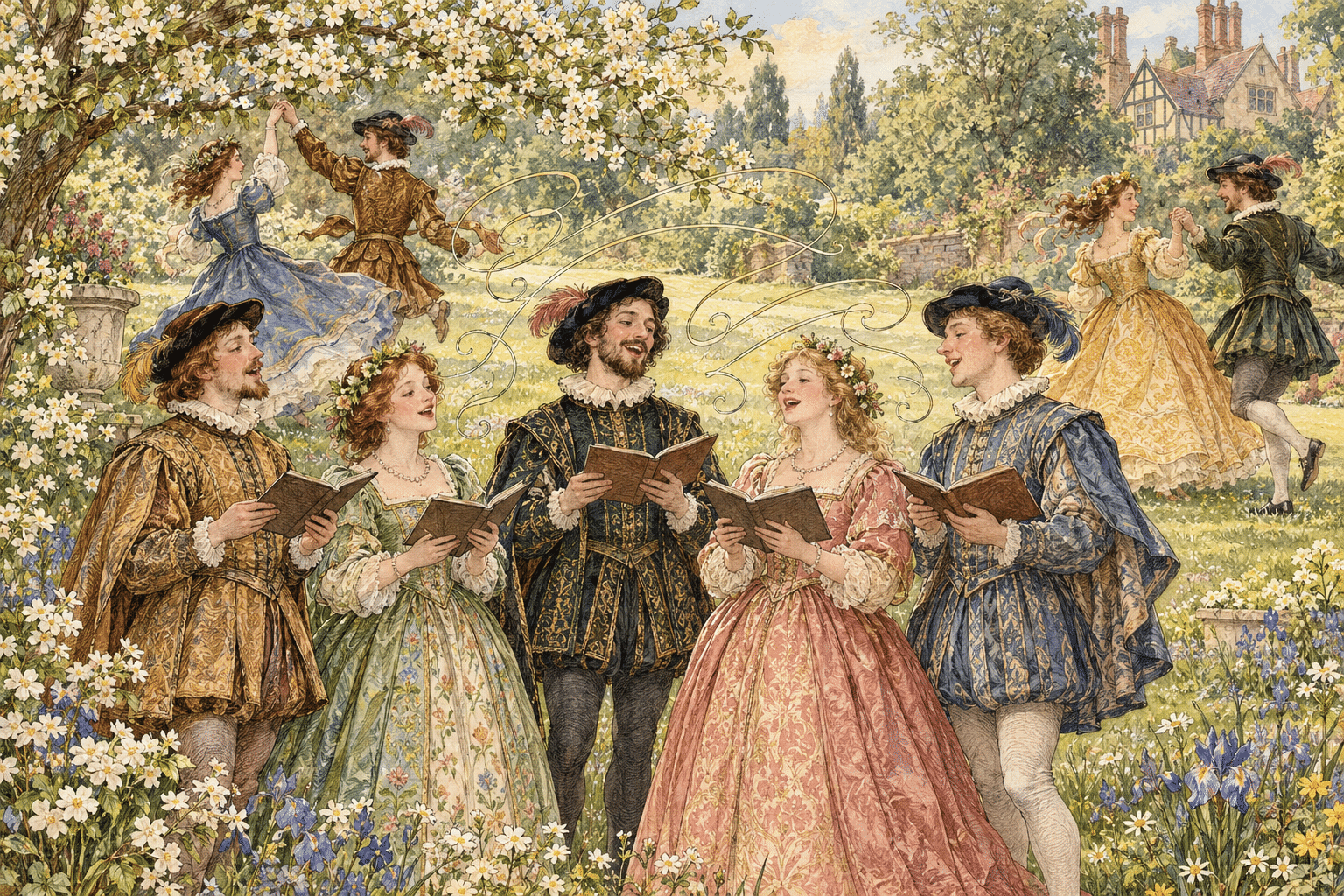 Madrigal Maying in an Elizabethan Garden